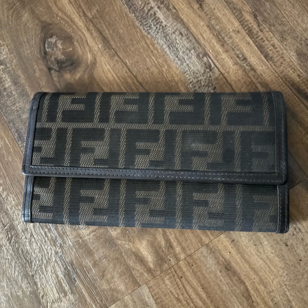 Fendi Zucca Black and Brown Monogram Wallet